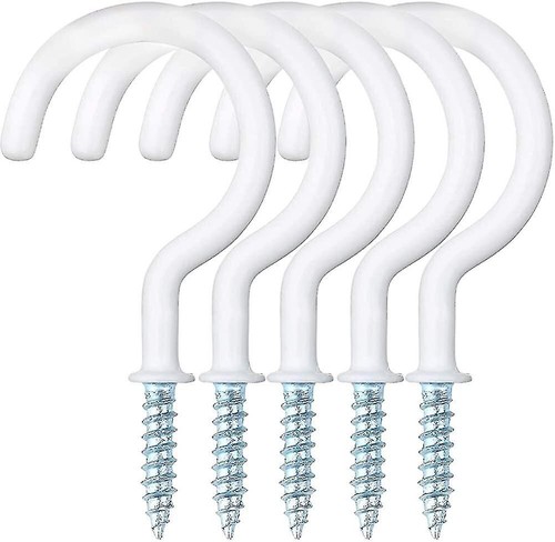10x large white cup hooks - 2",