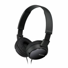 BLACK Sony Headphones MDR-ZX110 Overhead Foldable Stereo Sound Headband Black