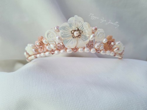 Bridal tiara rose gold - bridal, tiara,