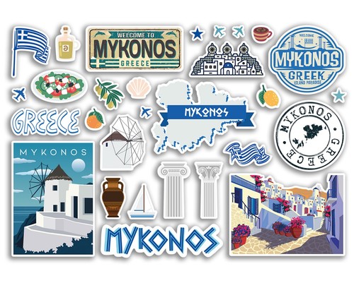 Sticker sheet mykonos vinyl - a5,