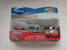 Disney Pixar The World of Cars Micro World  set of 3 Miniature Vehicles
