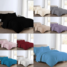 Flannelette Quilt Duvet Cover Thermal Bedding Set Pillowcase 100% Cotton