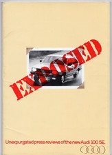 Audi 100 GL-5E Press Reviews 1977-1978 UK Market Sales Brochure Portfolio
