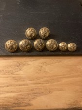 Brass Military Buttons Seaforth Highlanders Wartime