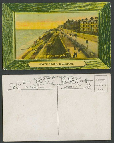 Blackpool old postcard north - old,