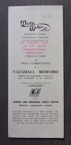 Martin walker ltd dormobile - ltd,