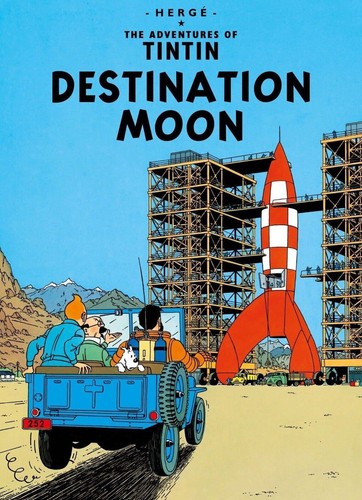 Tintin destination moon - moon, comic