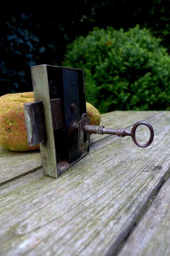 Antique vintage door lock - vintage,
