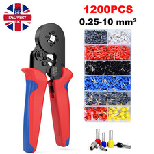 1200pcs Cable Wire Electrical Terminals Ferrule Crimper Plier Crimping Tool Kit