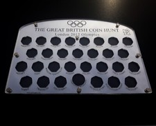 2012 Olympics 50p piece Coin Display Case to house 30x coins inc the medalion