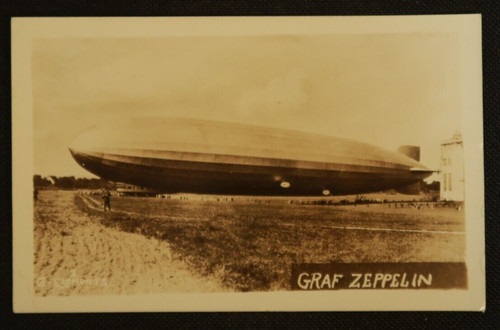 Graf zeppelin postcard - postcard, blimp