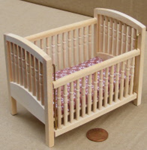 Dolls house drop sided cot - house,