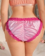 Pink Satin Ruched Knickers