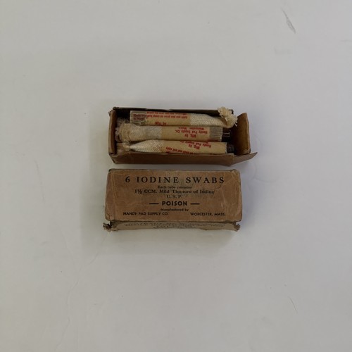 Iodine swabs 1942 dated - us,