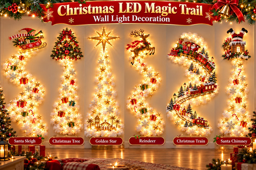 Led christmas magic trail wall - led,