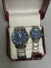 Couples Silver Watches With Box