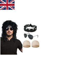 Rock star wig set 5pcs - rock,