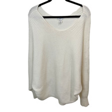 Bar III Plus Size White Ribbed