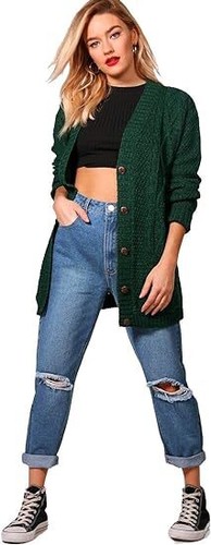Women ladies cable chunky - chunky, knit