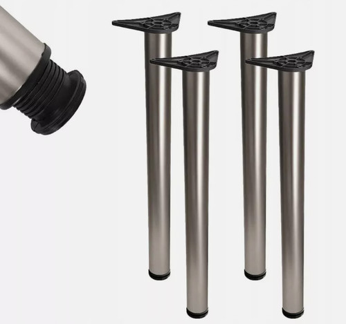 60mm chrome table leg - 4x,
