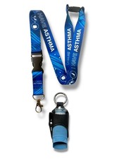 Asthma Inhaler Case with Keyring & Medical Awareness Asthma Lanyard