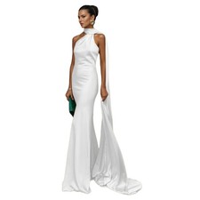 Backless Satin Prom Gown One