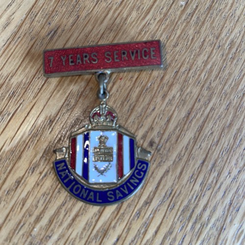 National savings enamel - savings, badge