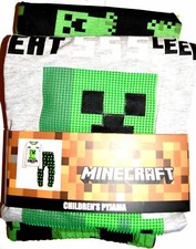Minecraft PJs Primark Boys Teens Teenager Long Pyjamas Kids Ages 7 - 15 Years
