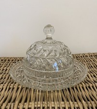 Beautiful Vintage Cut Glass Cheese Dome