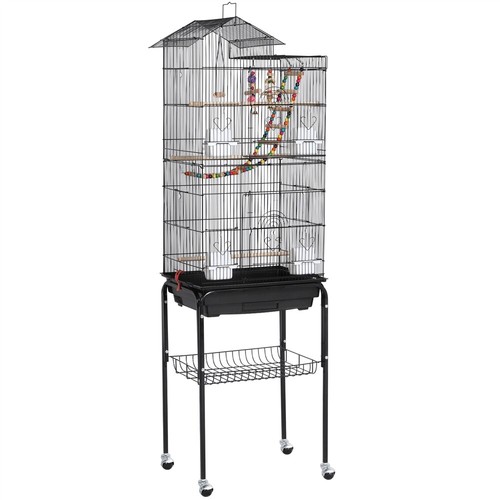 Large rolling metal bird cage - bird,