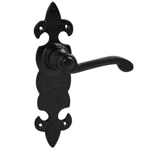 Black cast iron fleur lys - black,