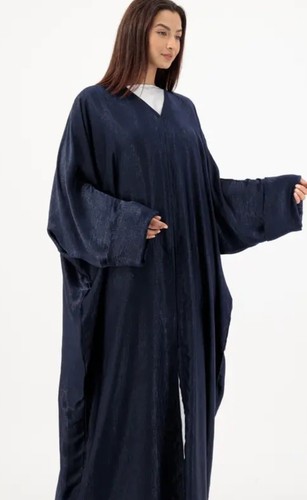 Emirati style navy abaya open - style,