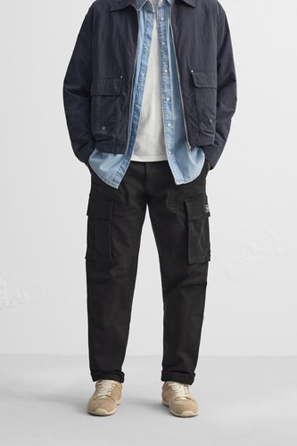 Zara black cargo - black, men's
