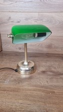 Green Glass Bankers Desk Lamp Touch Powered Retro Style Vintage Style
