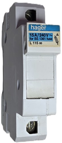 Hager 15amp l115 - 15amp, (bs
