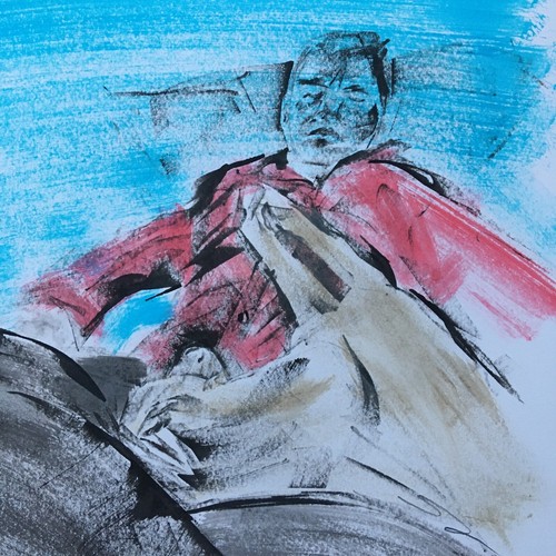 Original signed ink sketch - signed,