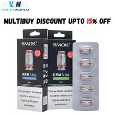 Smok RPM 3 Coils 0.15ohm 0.23ohm Meshed Coil Pack Of 5 Replacement - 0.15Ω 0.23Ω