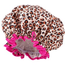 Leopard Print Bath Cap Elastic