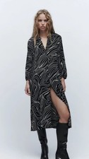 Zara Black and White Midi