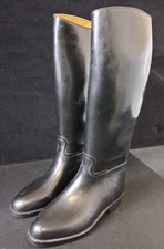 Aigle Long Riding Boots Black Leather Size UK 6 - #1008