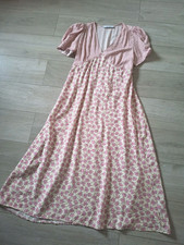 Cream & Pink Floral Flared