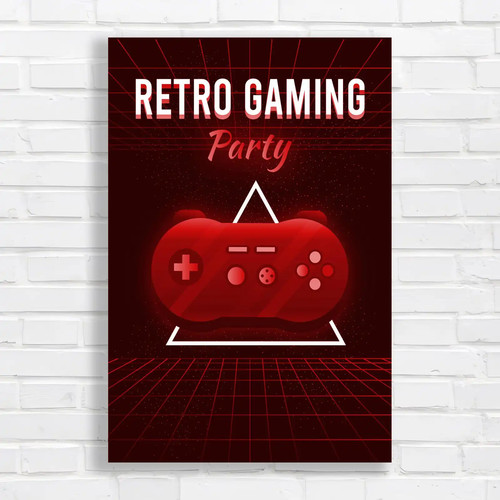 Retro gaming party - party, red