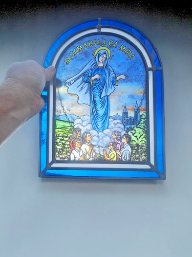 Vintage stained glass window - vintage,