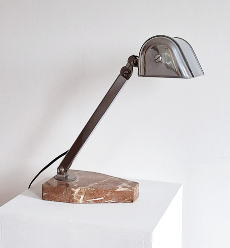 Art deco chrome bankers - chrome, lamp