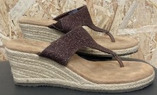 Ladies Skechers Memory Foam Wedge Sandals. Uk5 Eu38. Sparkly. PRISTINE