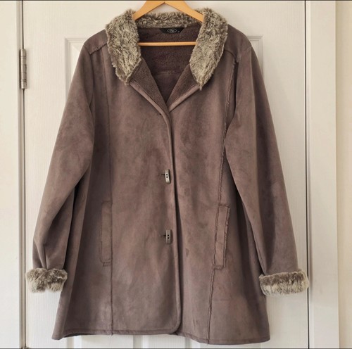 Ladies faux suede shearling - ladies,