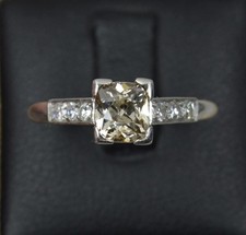 Antique Platinum and 1ct Old