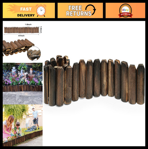 Natural wooden garden edging - wooden,