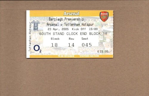 Used ticket arsenal v - ticket,