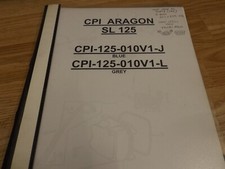 Genuine CPI Aragon SL125 parts catalogue